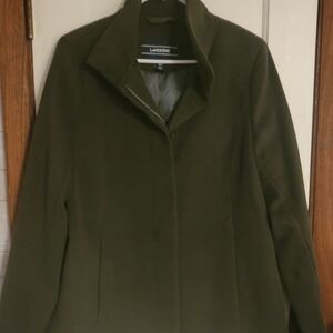 Lands' End Green Wool-Blend Blazer